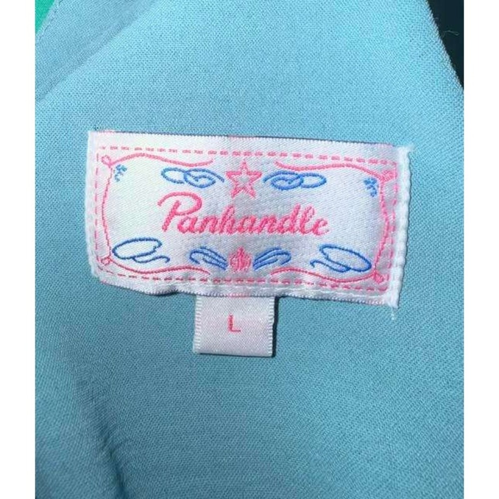 Panhandle Teal Racerback Camisole Adjustable Straps Size L Western Summer Boho